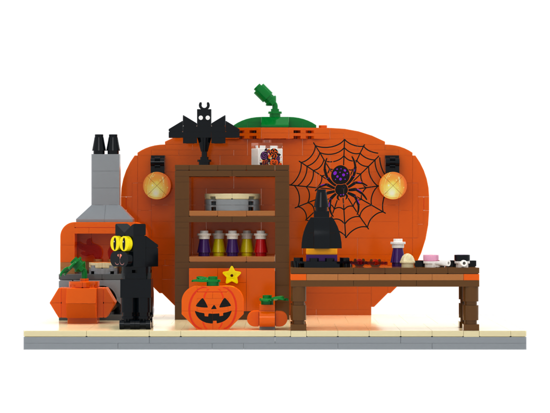 Halloween · Pumpkin House brick scene, main product view