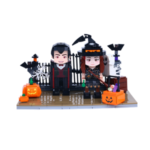Halloween · Spooky Welcome brick scene, lifestyle view