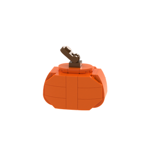 Jack-o'-lantern brick scene accessory, detail view 1