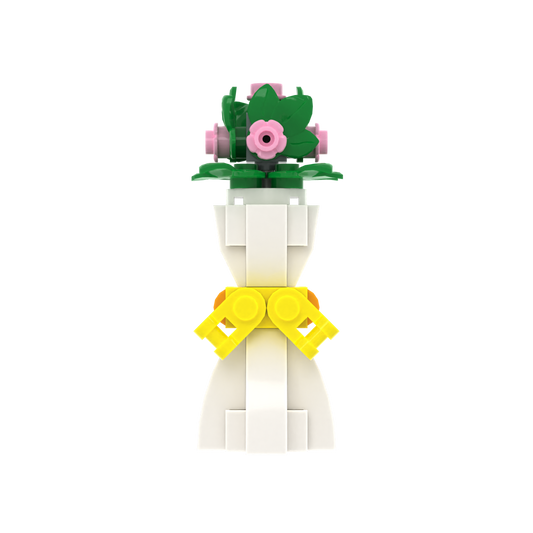 Light Pink Flower Bouquet brick scene accessory, left-side view