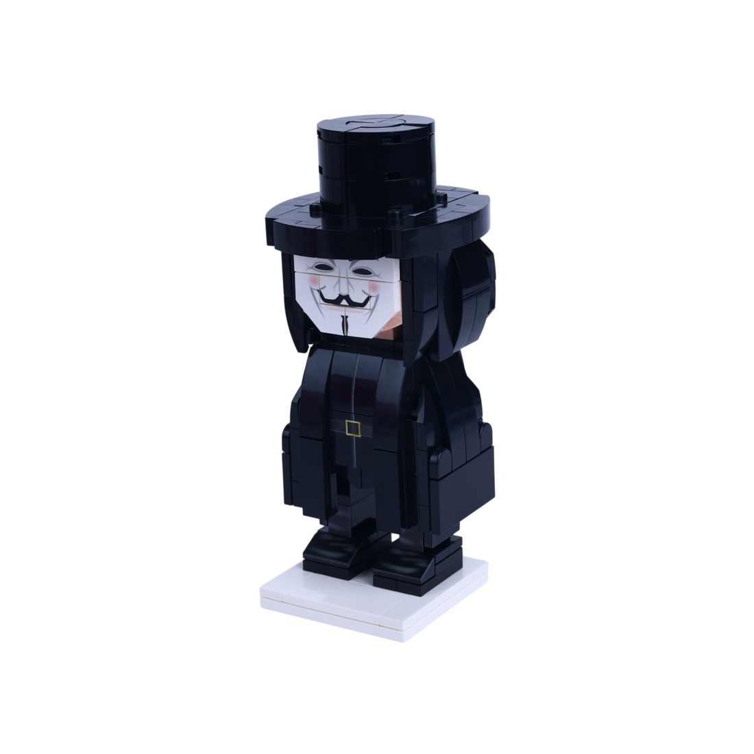 Masked Rebel custom brick figure, right-side view