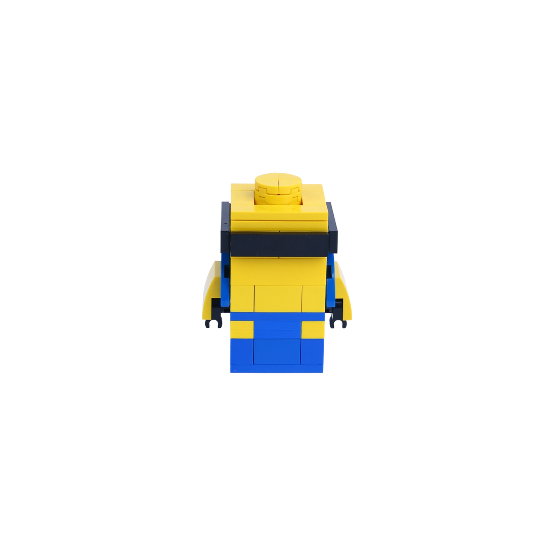 One-Eye Yellow Block Sprite brick art collectible, back view