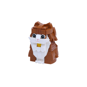 Orange Cat cat brick figure, right-side view