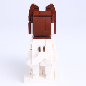 Papillon dog brick figure, back view