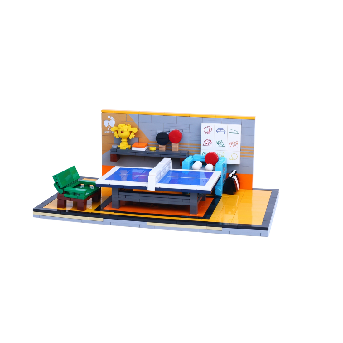 Ping Pong Pals brick scene, right view