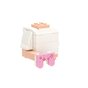 Pink Game Controller brick figure accessory, left-side view