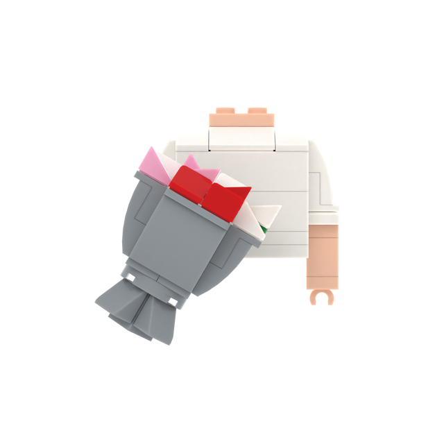 Pink Red & White Flower