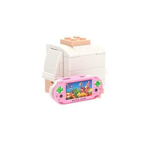 Pink Water Game brick figure accessory, left-side view
