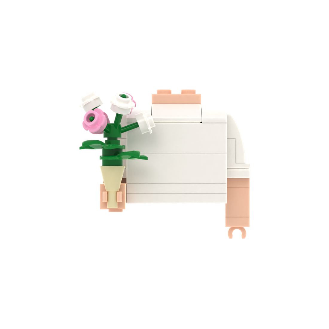 Pink-White Mixed Bouquet brick figure accessory, main product view