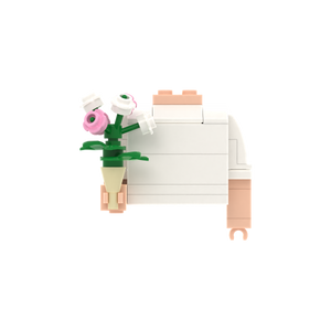 Pink-White Mixed Bouquet brick figure accessory, main product view