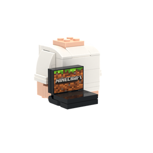 Pixel Screen Display brick figure accessory, left-side view