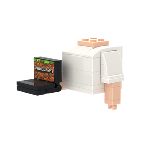 Pixel Screen Display brick figure accessory, right-side view
