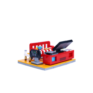 Player One's Pad brick scene, right view