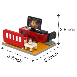 Player One's Pad brick scene, size guide
