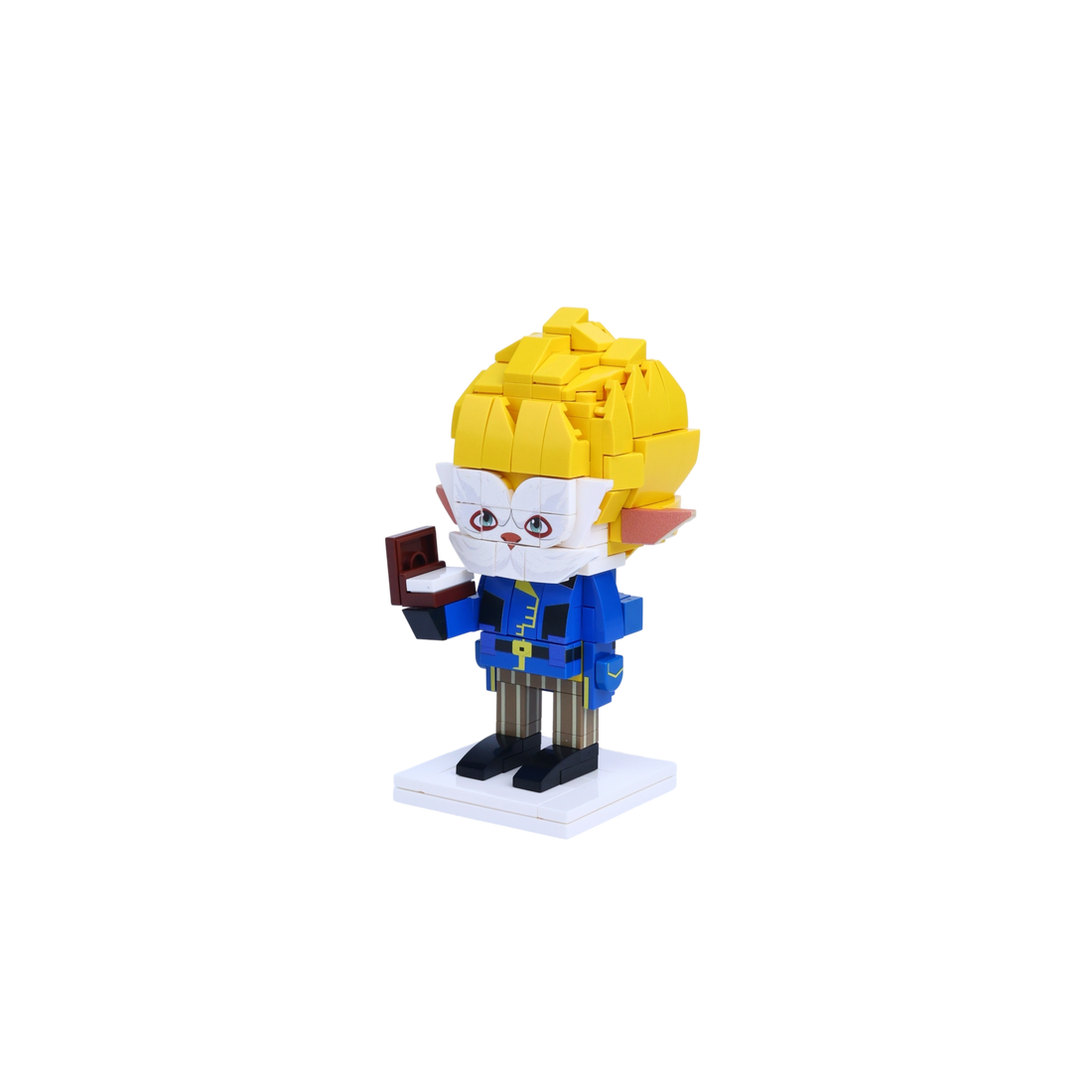 Pointy-Eared Sword Explorer custom brick figure, right-side view