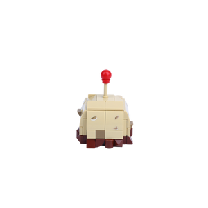 Potato Defense Character brick art collectible, back view