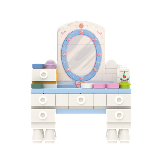 Princess Style Dressing Table brick scene accessory, left-side view