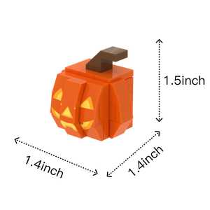 Pumpkin Lantern brick figure accessory, size guide