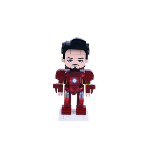 Red-and-Gold Armor Hero custom brick figure, main product view