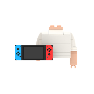 Red-Blue Handheld Game Console brick figure accessory, main product view