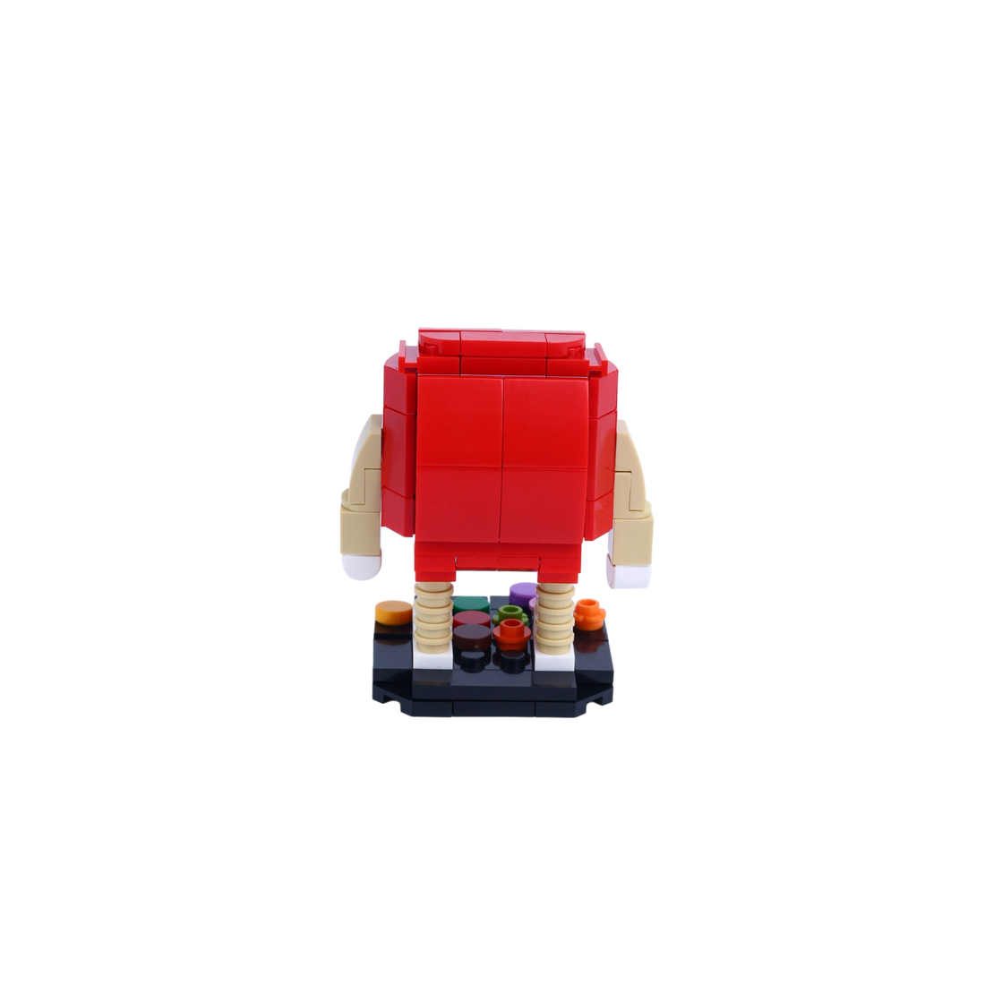 Red Candy Bean brick art collectible, back view