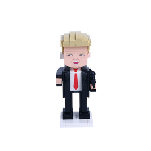Red-Caped American Hero custom brick figure, main product view