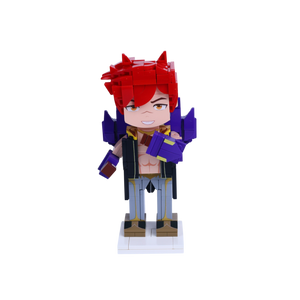 Red-Haired Warrior custom brick figure, main product view