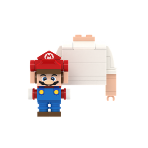 Red Hat & Blue Overall Brick Figure brick figure accessory, main product view