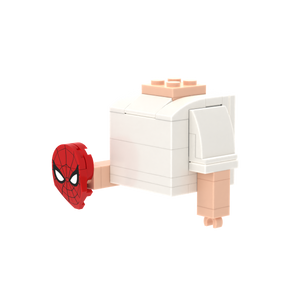Red Mask brick figure accessory, right-side view