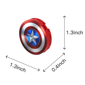 Red White & Blue Shield brick figure accessory, size guide