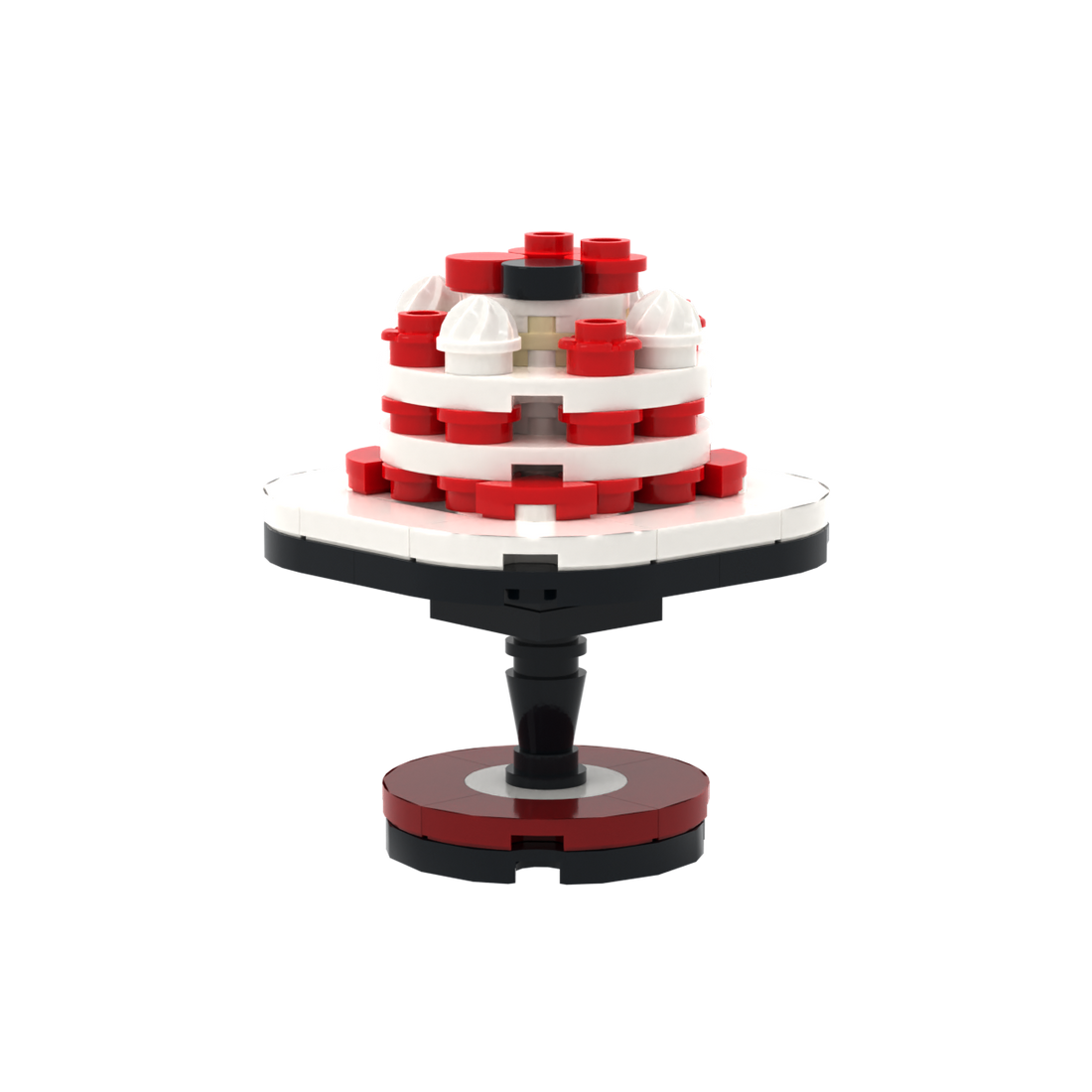 Red-White Cake Tower brick scene accessory, detail view 2