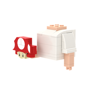 Red-White Mushroom brick figure accessory, right-side view
