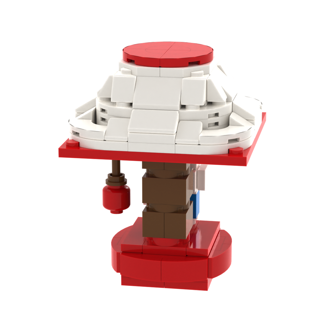 Red-White Table Lamp brick scene accessory, detail view 1