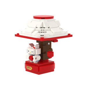 Red-White Table Lamp brick scene accessory, detail view 2