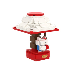 Red-White Table Lamp brick scene accessory, right-side view