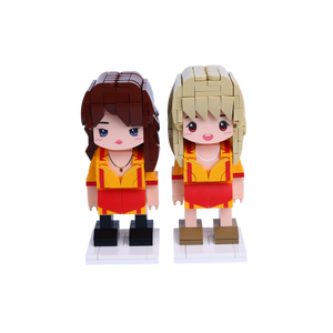 Retro Diner Duo custom brick figure, main product view
