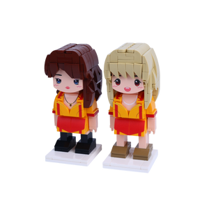 Retro Diner Duo custom brick figure, right-side view