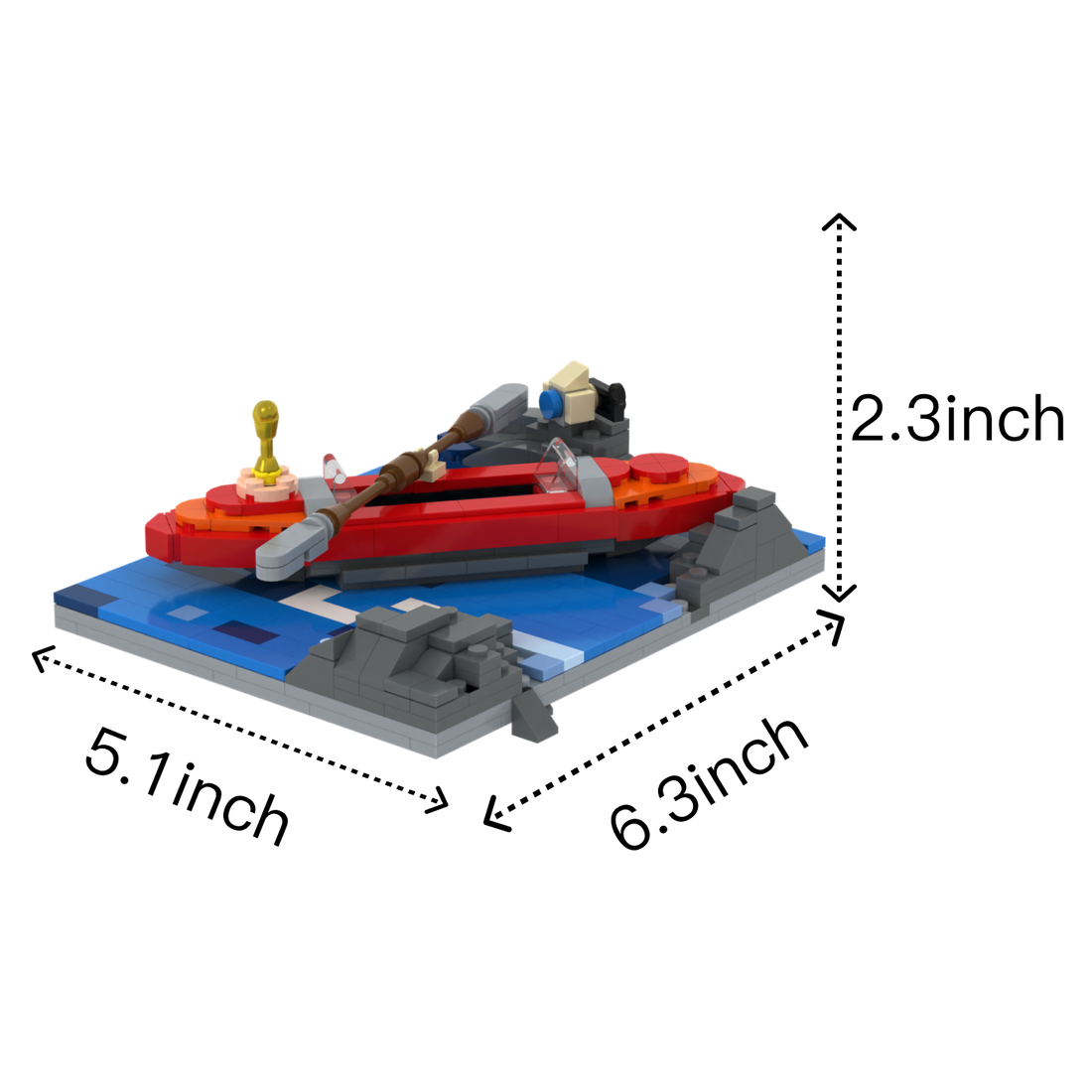 River Ranger brick scene, size guide