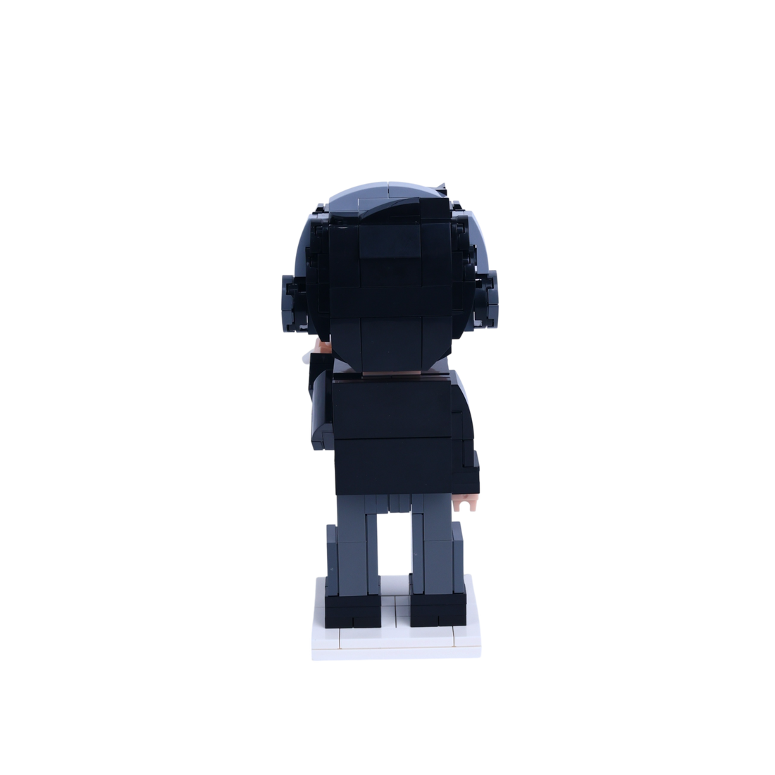 Rocket-Loving Cartoon Figure custom brick figure, back view
