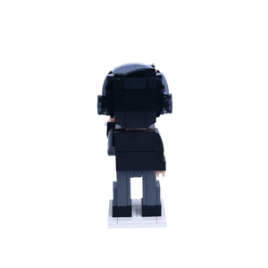 Rocket-Loving Cartoon Figure custom brick figure, back view
