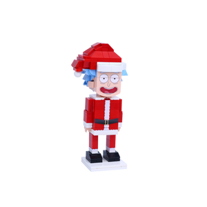Santa Portal Inventor custom brick figure, left-side view