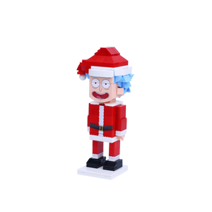 Santa Portal Inventor custom brick figure, right-side view