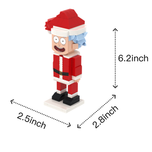 Santa Portal Inventor custom brick figure, size guide