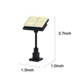 Sheet Music Stand brick scene accessory, size guide