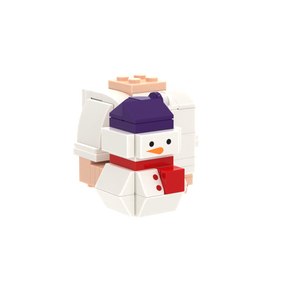 Snowman brick figure accessory, left-side view