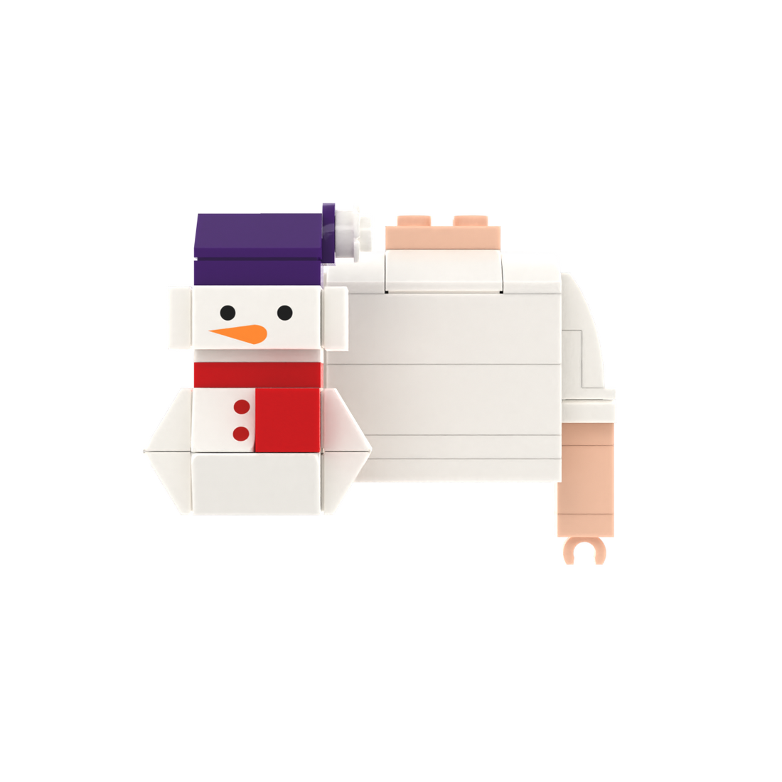 Snowman brick figure accessory, main product view
