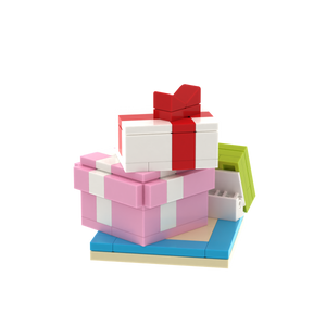 Stacked Gift Boxes brick scene accessory, detail view 1