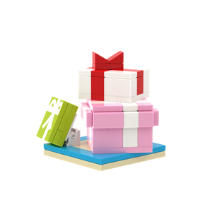 Stacked Gift Boxes brick scene accessory, detail view 2