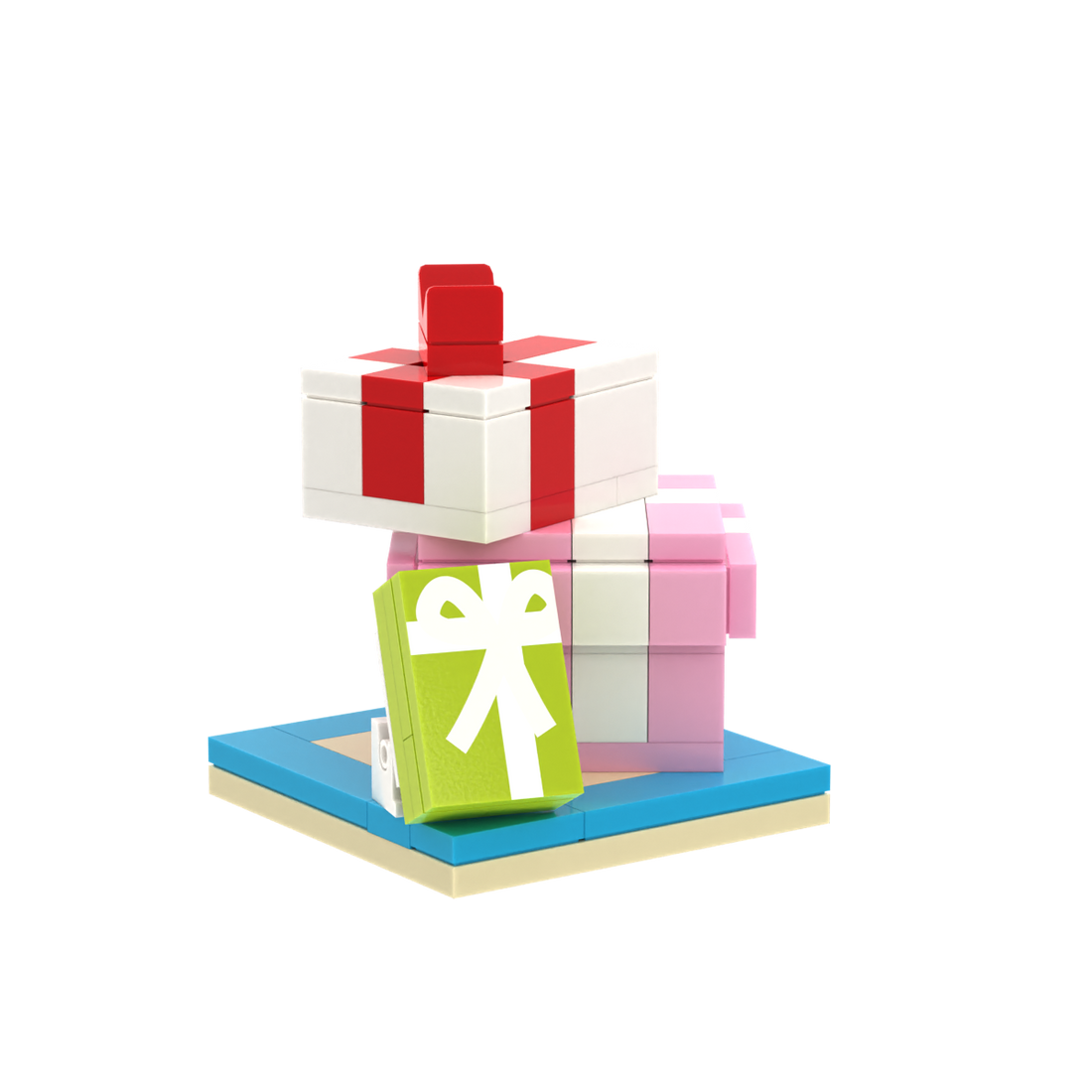 Stacked Gift Boxes brick scene accessory, right-side view