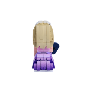 Stardust Stage Singer custom brick figure, back view